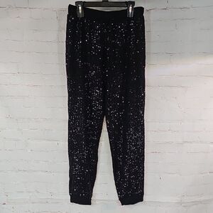 Justice Black Sequin Joggers